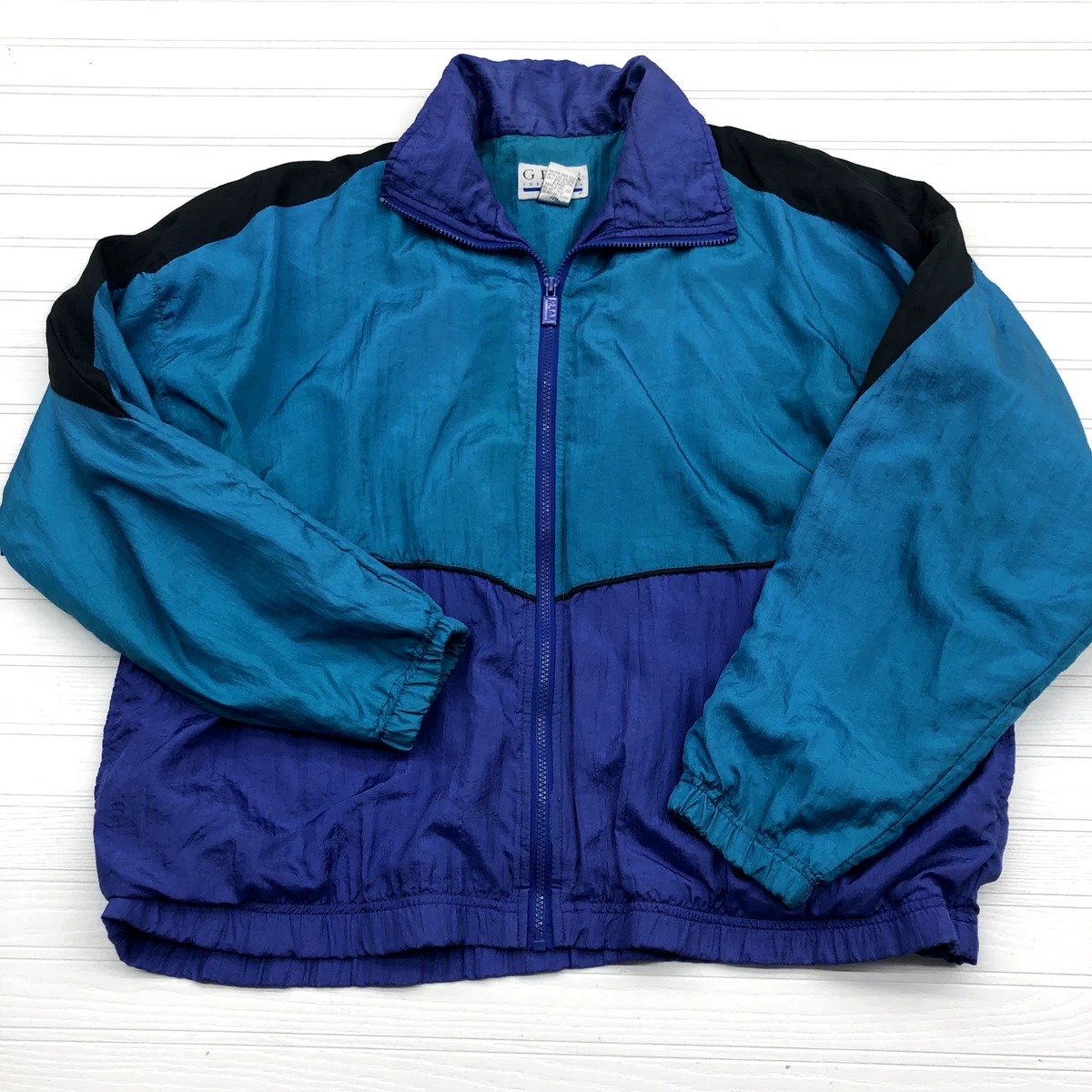 Vintage Gear For Sports Multicolored Full Zip Bomber Jacket Adult Size L