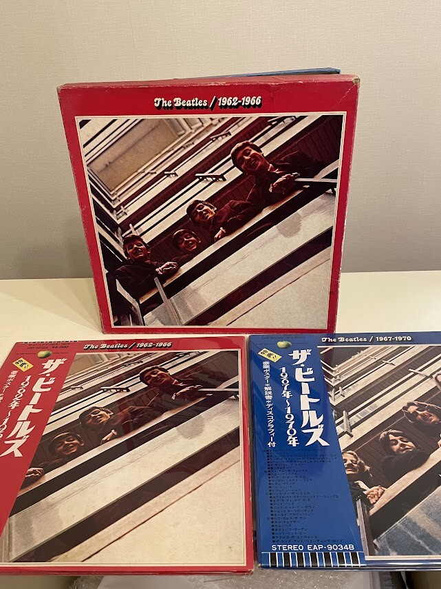 THE BEATLES Blue / Red 2vinyl each JAPAN W/OBI 1962-1966 &1967