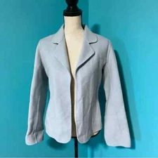 Vintage Jax 4 Light Blue Open Front Wool Jacket