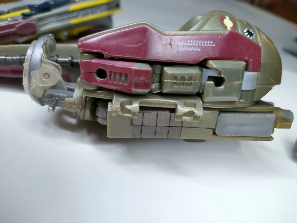 Transformers Star Wars Obi-Wan Starfighter y Anakin Skywalker roto incompleto Foto 4 de 4