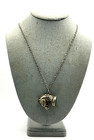 Cw33 Vintage 925 Sterling Silver Horse Head Pendant Necklace