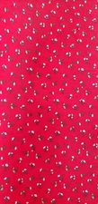 Peter Pan Red with White Flowers Sewing Quilting Cotton Fabric 1 7/8 Yards