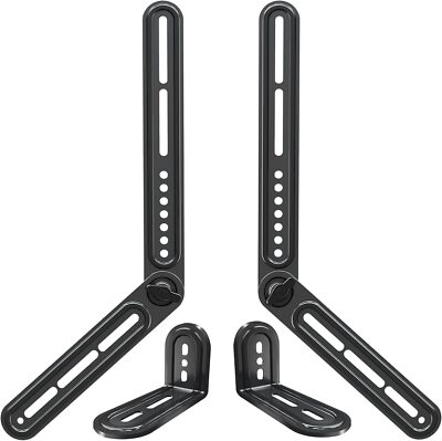 Mounting Dream Soundbar Mount Bracket for Above or Under TV Black 