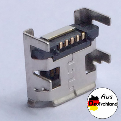 Ladebuchse Micro USB Typ B Weibliche 5 Pin DIP Anschluss Steckverbinder 4 Beine