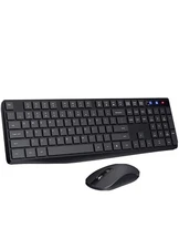 Wireless Keyboard Mouse Combo, Energy Saving Slim Quick 2.4Ghz Cordless Full Siz