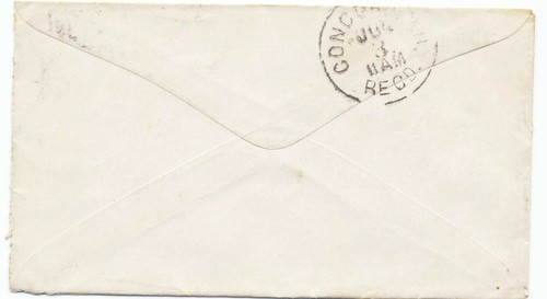 US 1883 Postal History Banknote Cover #210 Bridgeport CT to Concord, NH Z - Picture 3 of 3