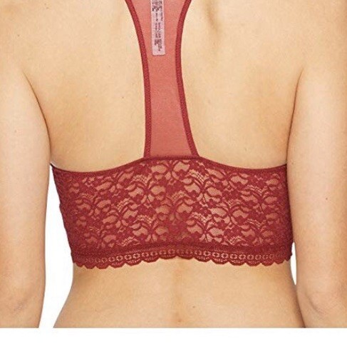 Free People Stay With Me Soft Bra Racerback Bralette Wine Sz. XS NWT - Picture 2 of 4
