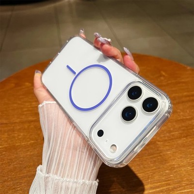 Magsafe Acryl Case für Apple iPhone 17 16 15 14 13 12 11 Pro Max Plus Air