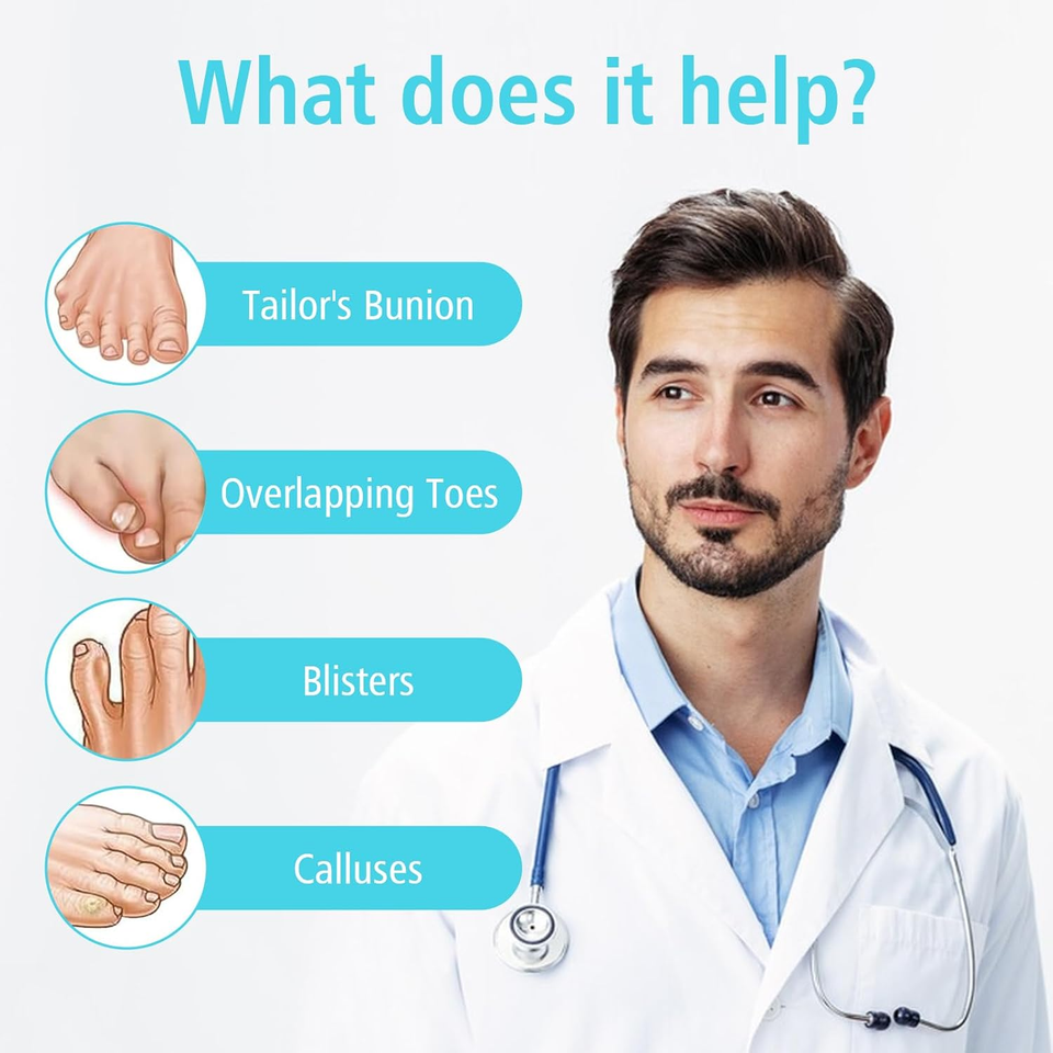 Tailor'S Bunion Pads 8 Pack Soft Gel Toe Protector Tailors Bunion ...