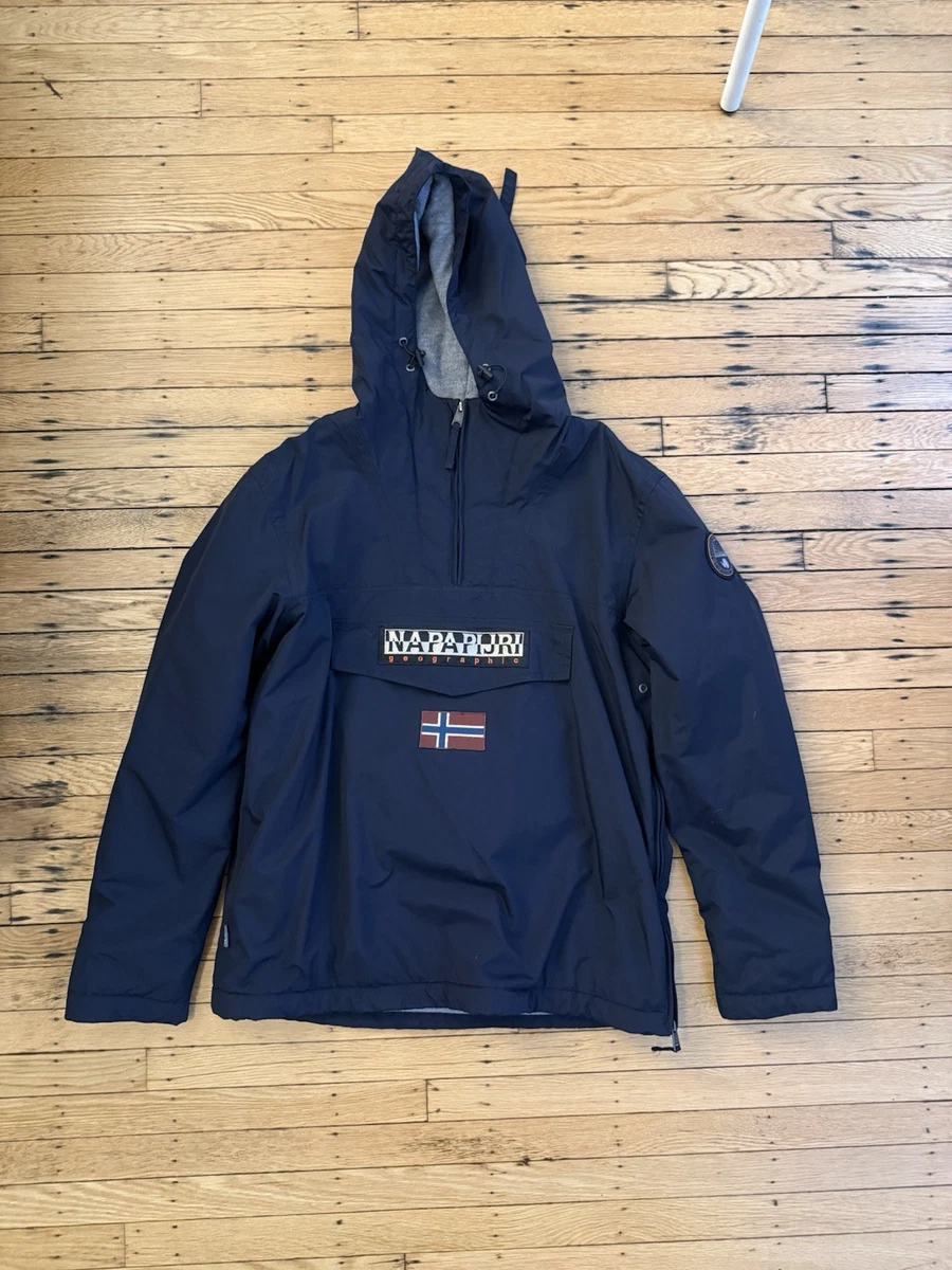 Blouson Napapijri Geographic Takus - Taille L - Blanc Off - Léger, Coupe Vent - Occasion Très Bon état