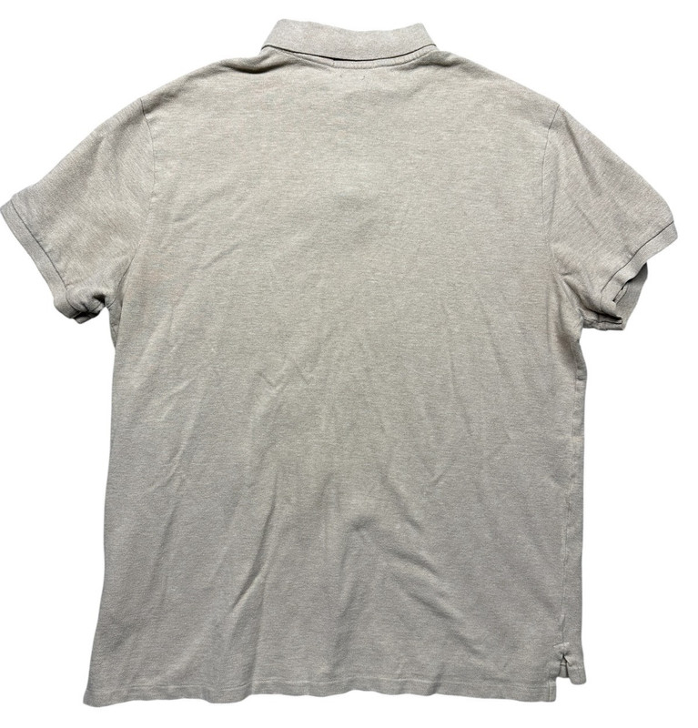 Polo Ralph Lauren Men's Polo Shirt Gray Cotton XL Custom Slim Fit Short Sleeve