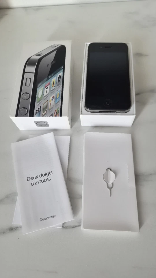 Apple iPhone 4S 16 Go Gb Noir Fonctionnel Batterie HS À Remplacer Avec Boite - Photo 2/4