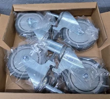 Set of 4 - Uline Casters Lockable Wheels for Metal Wire Shelving Unit H-1205WH-C