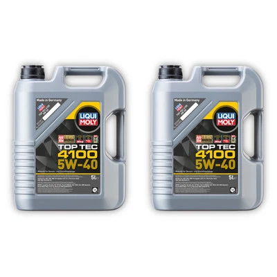 2x 5L LIQUI MOLY 3701 Motoröl Top Tec 4100 5W-40 Motorenöl Leichtlauf Motor Öl