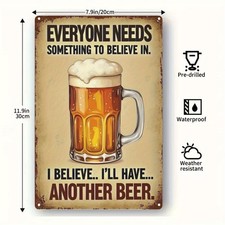 Beer Mug Humorous Slogan Poster Tin Metal Signs Home D cor 8x12