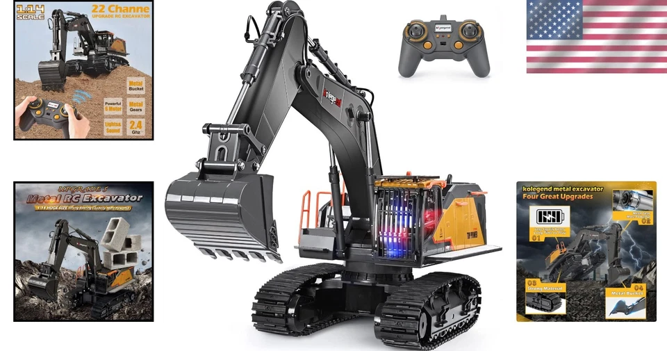 22 Channel Full Functional Excavator Toy - Rechargeable - Image 2 of 4