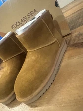 Koolaburra By UGG Koola Mini II Women's 5 Chestnut Suede Lined Boots 1114851