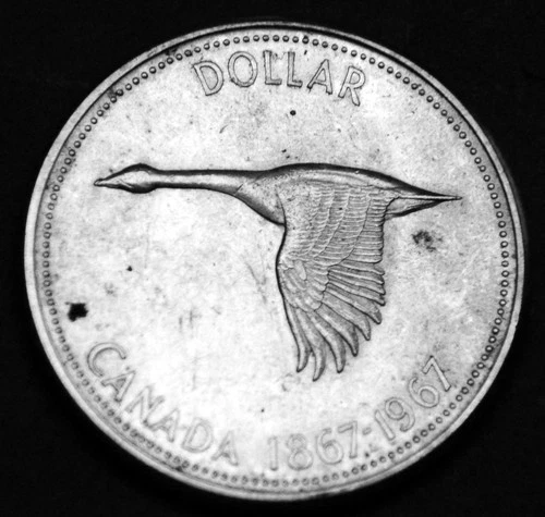 1967 $1 silver proof like coin in a paper flip