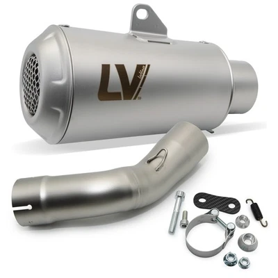 Silencieux arrière d'échappement LeoVince SLIP-ON SBK LV-10 acier inox - Photo 1/4