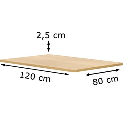 FlexiSpot Tischplatte PR1208 Maple 120x80 cm   Ahorn, rechteckig, Ersatzplatte