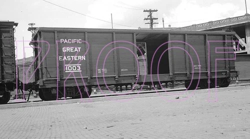Pacific Great Eastern (PGE) Wooden Boxcar 1003 at Vancouver in 1944 - 8x10 Photo