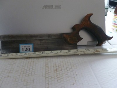 Vintage Frederick Willey Leeds Rücksäge Garantiert Stahlguss Tyzack Nonpareil