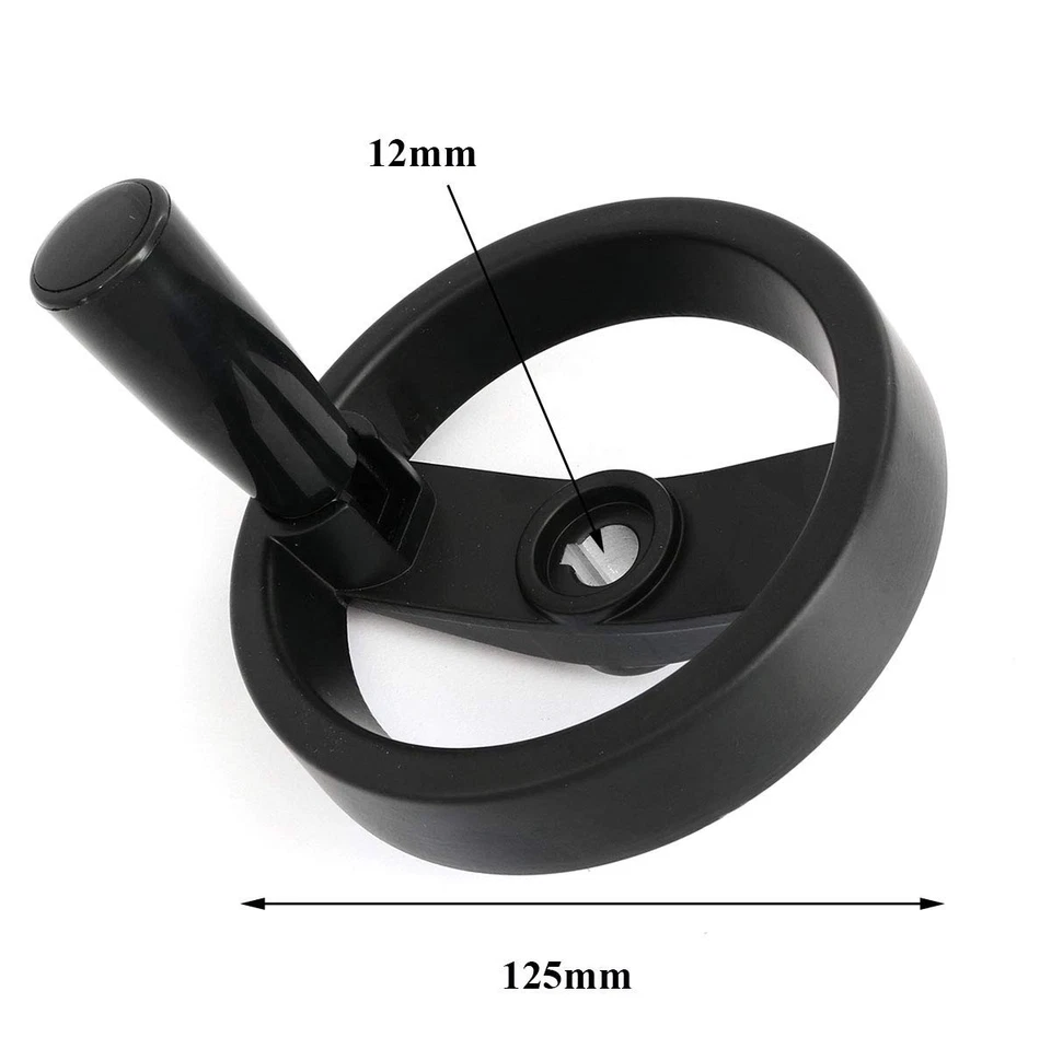 heyous Foldable Handwheel Spoke Hand Wheel with Folding Revolving Black - Image 4 of 4