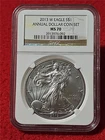 2013-W American Silver Eagle ASE Dollar NGC MS 70 ANNUAL DOLLAR COIN SET #T1308