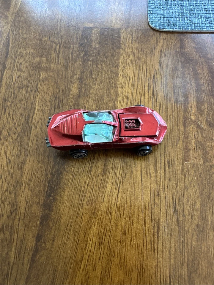 Johnny Lightning Topper (1969) PERSONALIZADO MAKO SHARK Vermelho com Rodas Int Redline Brancas! - Imagem 3 de 4