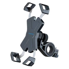 New Bike Phone Mount with Stainless Steel Clamp Arms Anti Shake and Stable 36...