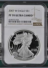 2007 W Silver American Eagle NGC PF70 Ultra Cameo Everest Selection