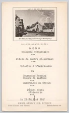 Dolder Grand Hotel Herm. Strickler Zurich Germany MENU 4.75x7.75"