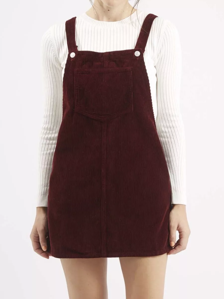 Topshop red top cord dress