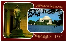Postcard Chrome era Jefferson Memoria Washington DC State Building 