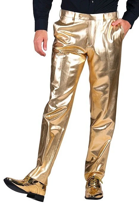 Herrenhose metallic gold Karneval Fasching Party Festival Kostüm Herren - Bild 1 von 1