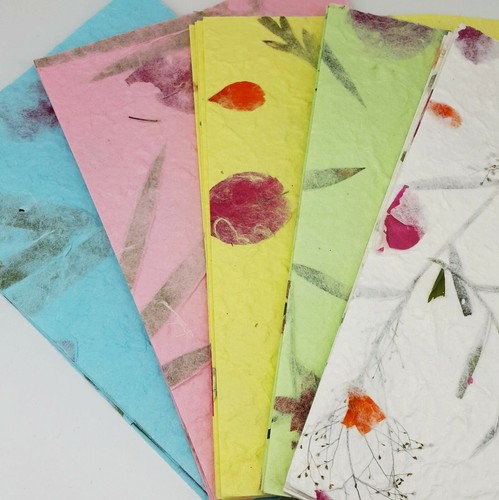 Mulberry Paper Sheet Flower Craft Leaves Flower Thick Assorted Colors Thailand - Picture 2 of 12