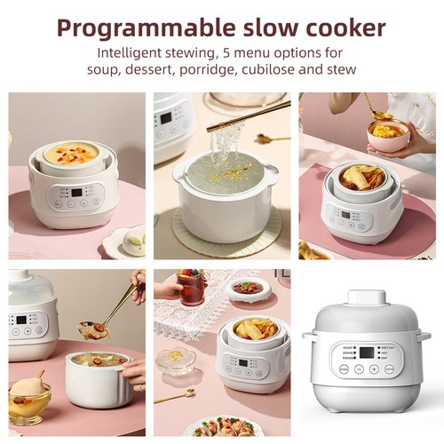 Electric Slow Cooker 1 Quart 200W Food Warmer with Ceramic O0H4 - Picture 8 of 8
