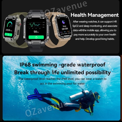 2023 Smart Watch For Men/Women Waterproof Smartwatch Bluetooth iPhone Samsung - Picture 7 of 18