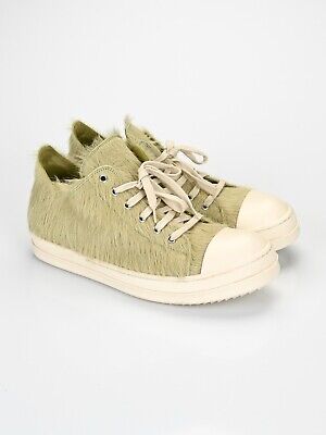 Rick Owens Pony Hair Low Top Ramones Dirty Acid Green 43.5 Rick Owens Pony Hair Low Top Ramones Dirty Acid Green 43.5