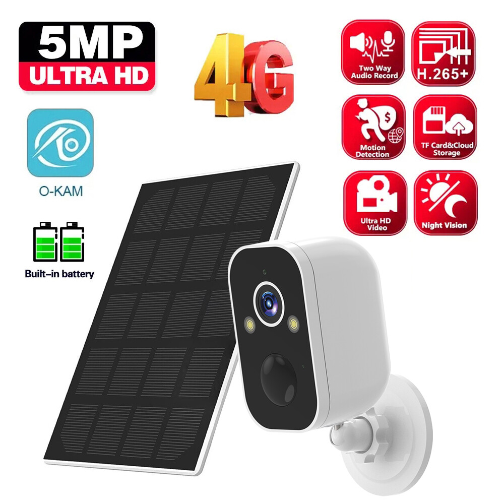 WiFi 4G Solar Security Camera with Night Vision for Outdoor Surveillance