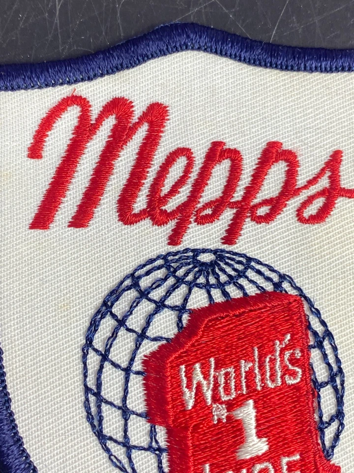 Mepps Fishing Patch  Lure Advertising 3” X 3 1/2”  Worlds #1 Lure Vintage - Image 2 of 4