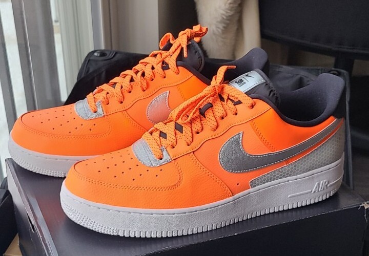 Nike Men Air Force 1 '07 LV8 Low 3M Orange 8.5