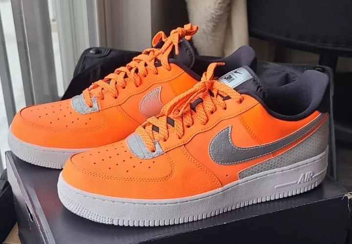 Nike Air Force 1 Low 3M Total Orange LV8 Mens Size 12 CT2299-800