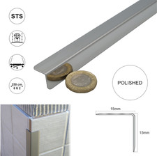 15x15 Stainless Steel Tile Trim  Angle Wall Protector Cladding Corner Trim  