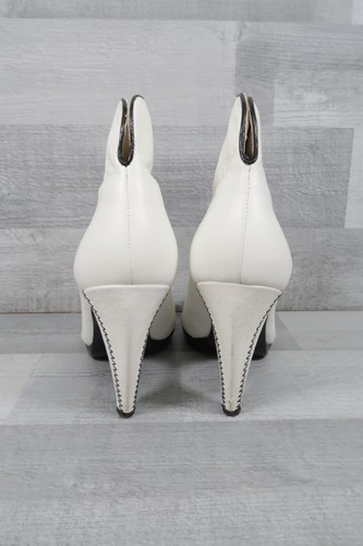Botas de cuero blancas Diesel Seadream al tobillo Stiletto para mujer UK 5 EU 37 - Imagen 9 de 11