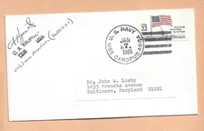 U.S.S.  CANOPUS JAN 7,1986 SIGNED  NAVAL COVER