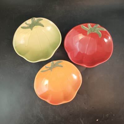 Williams Sonoma Heirloom Tomato Appetizer Sauce Dipping Serving Bowls Set of 3