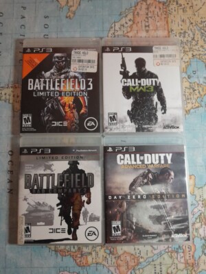 PS3 Videogame Lot Of 4 - Battlefield 3/BC 2 - Call Of Duty MW3/Advanced - A4-8