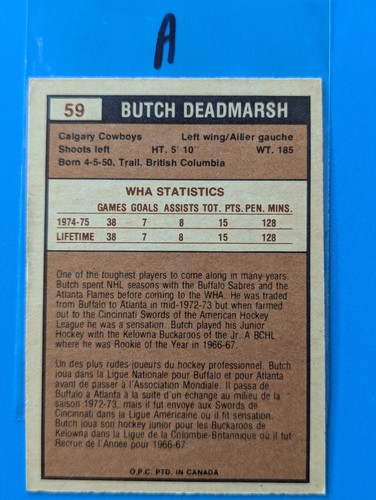 1975-76 O-Pee-Chee WHA Hockey - U-Pick - Picture 126 of 318