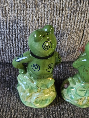 Apfelbaum Design Frosch ALFROGO FROGALINA Braut Bräutigam Salz Pfefferstreuer Kuchen Top - Bild 5 von 6
